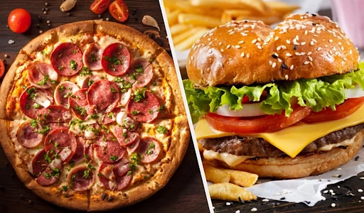 One Regular Pizza With Burger